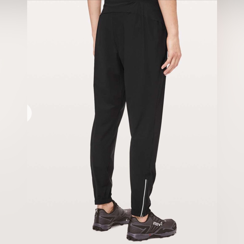 🌼LULULEM🍋N Surge Jogger 29”Mens L Black Reflective Zipper Cuff Running LM5689S